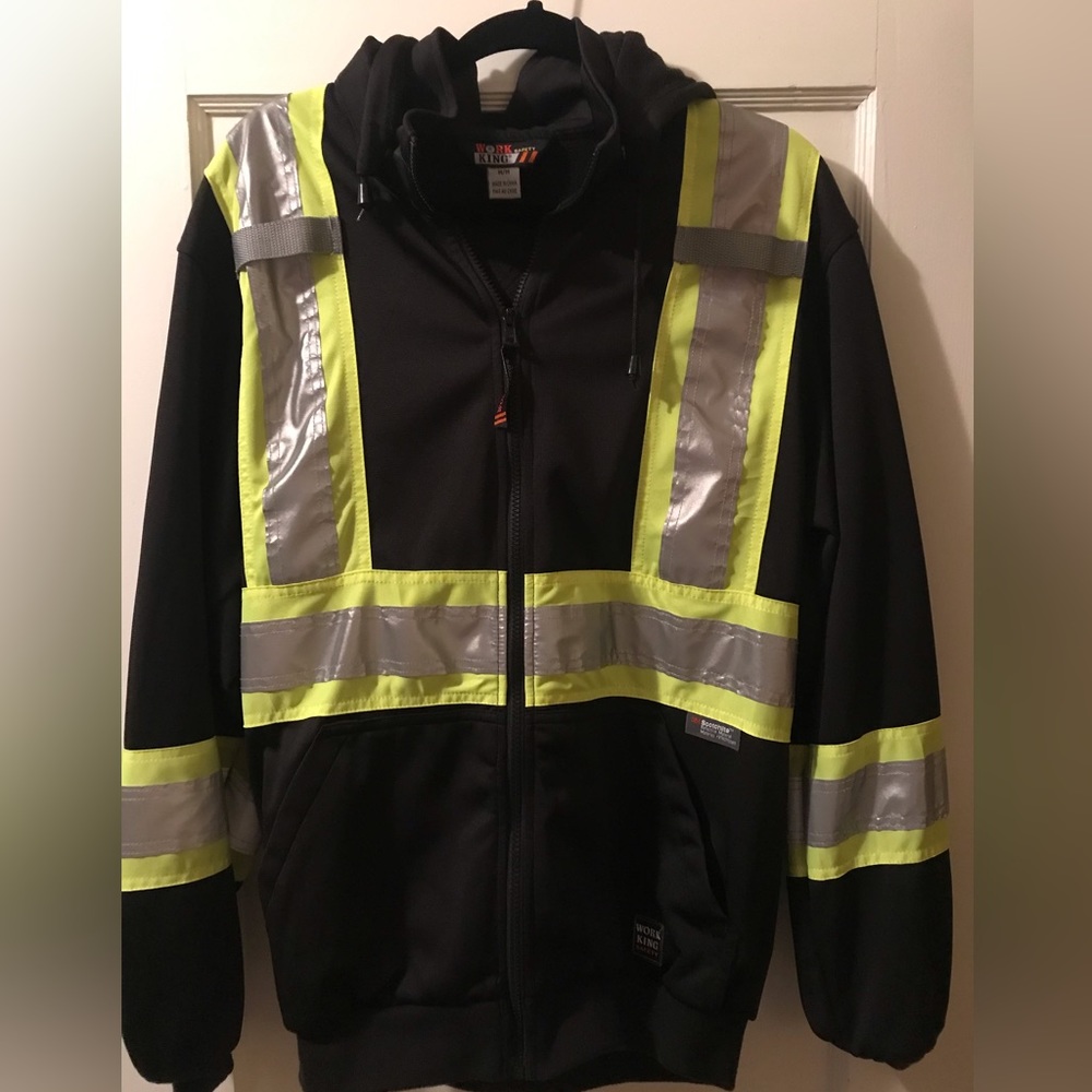 Mens Medium Work King Hooded Safety Sweatshirt